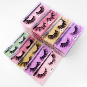 ~Natural 3D False Eyelashes Brush 1 Pair Set Of Imitation Mink Eyelashes Elongated Eyelashes
