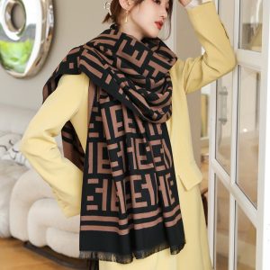 ~ET Letter Double-sided Thermal Thick Scarf