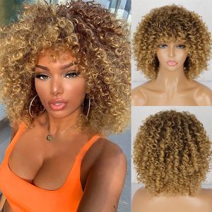 ~Synthetic Afro Curly Wig African Wigs For Black Women
