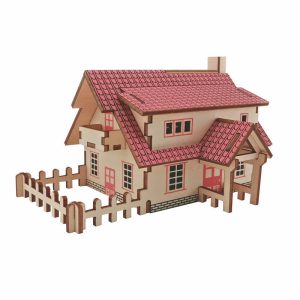 Wooden 3D puzzle children's house model