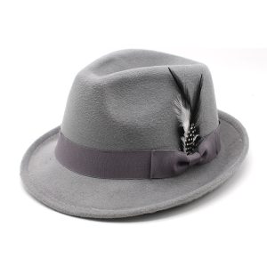 Men's Billycock Feather Fur Felt Hat