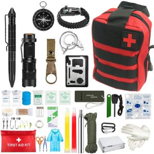 ~Wilderness Survival First Aid Outdoor Survival Emergency Kit